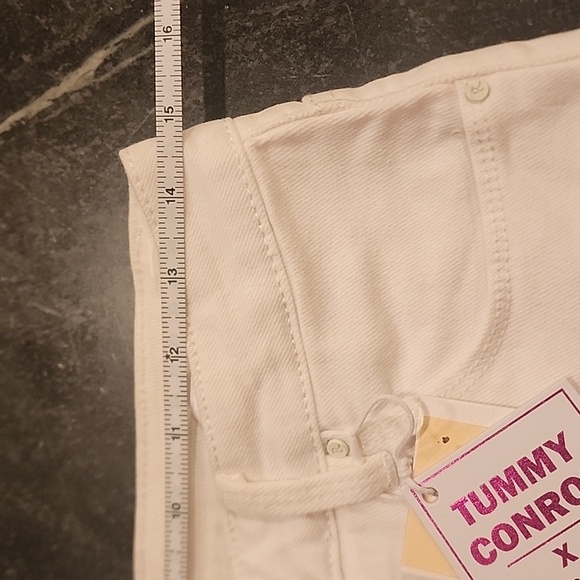 NWT RISEN Jeans With Tummy Control Mid Rise Straight Jeans White Size 7/28 - Picture 10 of 12